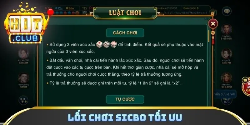 Lối chơi Sicbo tối ưu