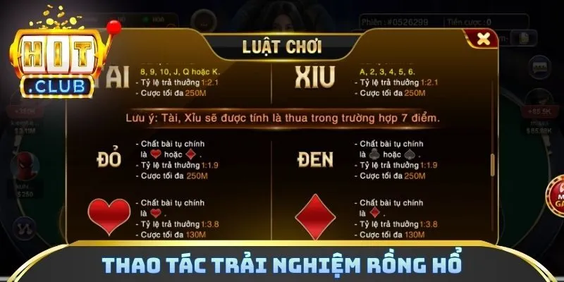 Thao tác trải nghiệm rồng hổ